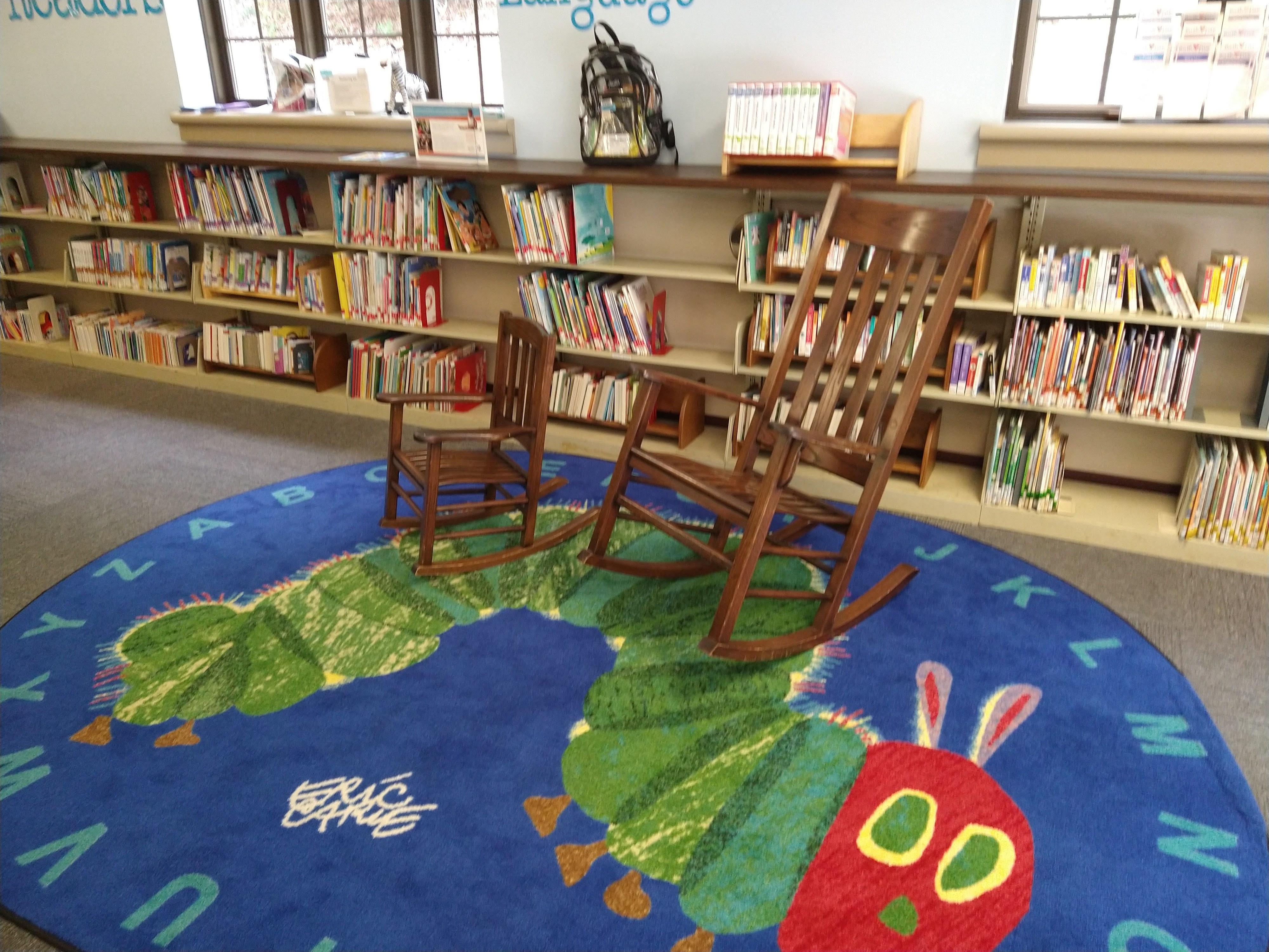 Caterpillar Rug Reading Area